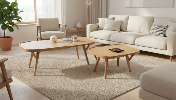 Woonkamerset 2-delig 2x salontafels Designer meubels Modern Compleet Hout