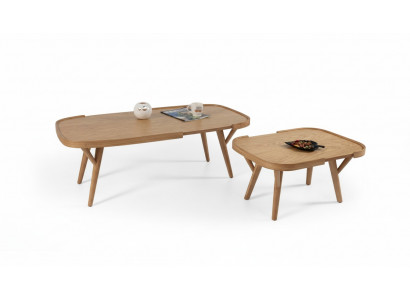 Woonkamerset 2-delig 2x salontafels Designer meubels Modern Compleet Hout