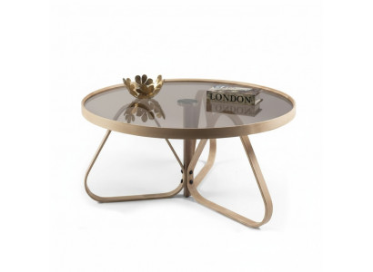 Ontwerper salontafel Luxe glazen tafel Koffie Rond Woonkamer Houten Tafel
