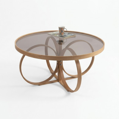 Woonkamer Koffietafel Ontwerper Ronde Salontafel Glazen Tafel Luxe Meubels