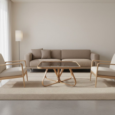 Moderne meubels salontafel ontwerper luxe inrichting glazen tafel koffietafel