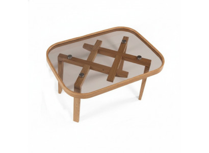 Luxe meubelen salontafel Moderne inrichting Glazen tafel Beige woonkamer