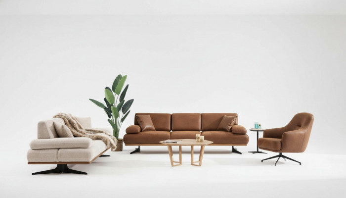 Sofa set Bankstel Moderne vierzitsbank Driepersoonsbank Woonkamerfauteuil Nieuw