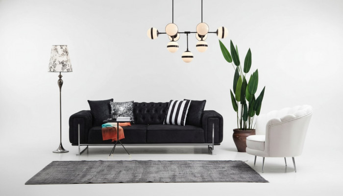 Moderne meubels woonkamer compleet bankstel driezitsbank gestoffeerde meubels fauteuil