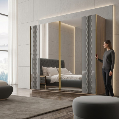 Ontwerp kast slaapkamer luxe houten kledingkast modern meubilair