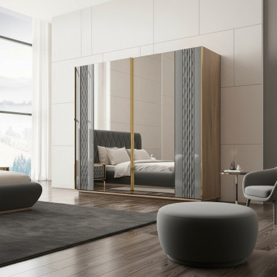 Ontwerp kast slaapkamer luxe houten kledingkast modern meubilair