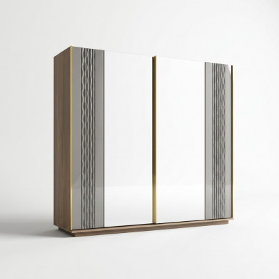 Ontwerp kast slaapkamer luxe houten kledingkast modern meubilair