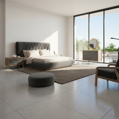 Ontwerp complete slaapkamer bed hout 2x nachtkastjes dressoir met spiegel