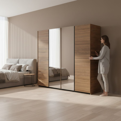 Slaapkamer Kast Modern Hout Meubels Kledingkast Luxe Ontwerp