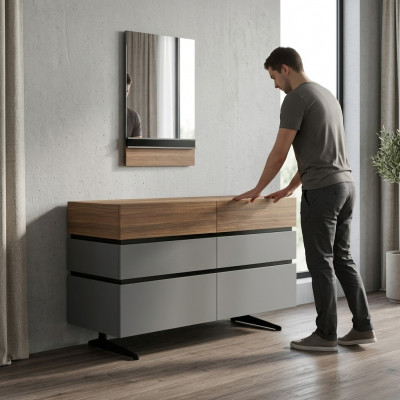 Moderne meubels slaapkamer luxe dressoir dressoir met spiegeldesign