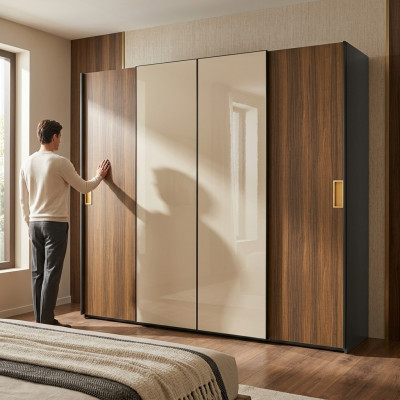 Kledingkast Luxe Nieuw Slaapkamer Modern Kast Hout Meubel Ontwerp