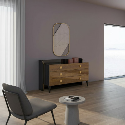 Moderne luxe slaapkamer commode met spiegeldesign kast meubels