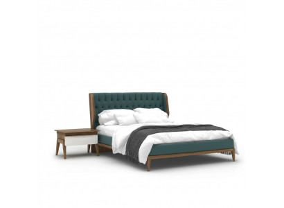 Slaapkamer Set 3-delig Luxe Tweepersoonsbed 2x Nachtkastjes Modern Meubilair