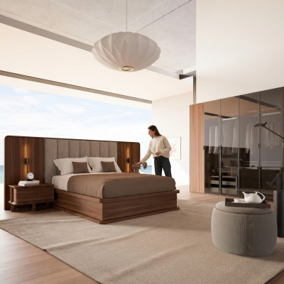 Luxe set slaapkamer compleet tweepersoonsbed 2x nachtkastjes modern nieuw