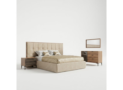 Luxe meubilair slaapkamer Modern set 5-delig Tweepersoonsbed 2x nachtkastjes Nieuw