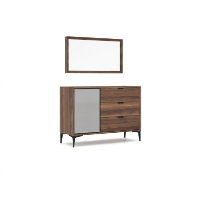 Modern Design Meubels Slaapkamer Bruin Dressoir met Spiegel Luxe