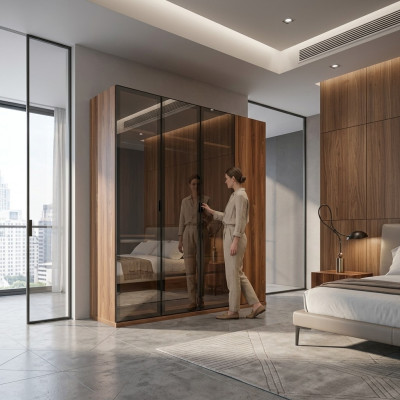 Moderne kledingkast houten kast kast slaapkamer luxe meubels nieuw