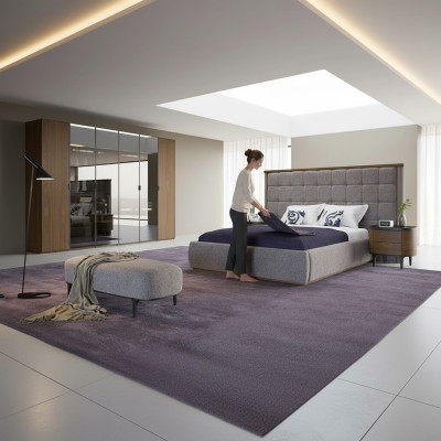 Slaapkamer Luxe Set 4-dlg Bed 2x Nachttafels Ontwerp Bank Modern Meubilair