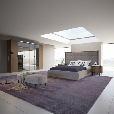 Slaapkamer Luxe Set 4-dlg Bed 2x Nachttafels Ontwerp Bank Modern Meubilair