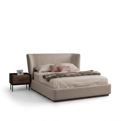Modern Beige Tweepersoons Slaapkamer Set 2x Nachtkastjes Luxe Nieuwe Meubels