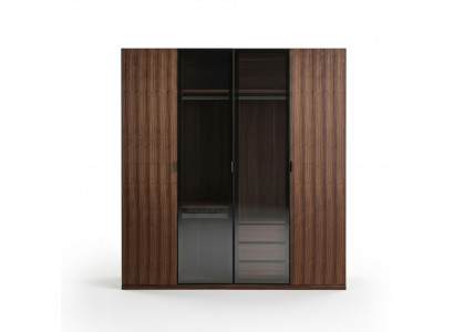 Modern kledingkast slaapkamer design houten kast luxe kast glazen deuren.