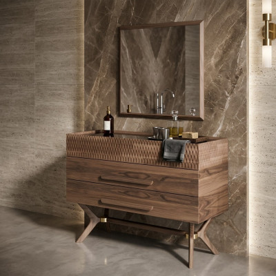 Luxe ladekast met spiegel Slaapkamerstijl Modern Houten kastontwerp