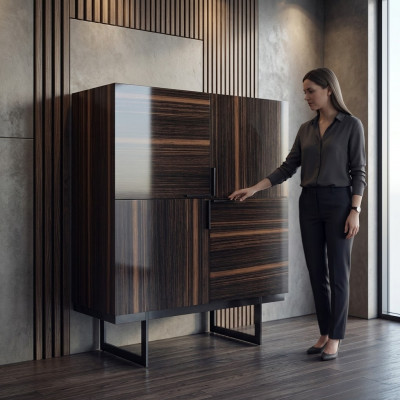 Eetkamer Luxe Dressoir Ontwerp Sideboard Houten Kast Moderne Meubels