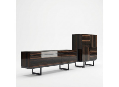 Eetkamer compleet 2-delige dressoir moderne design houten kast