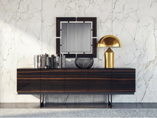 Luxe eetkamer dressoir met spiegel Compleet modern ontwerp Ladenkast