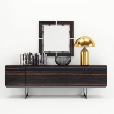 Luxe eetkamer dressoir met spiegel Compleet modern ontwerp Ladenkast