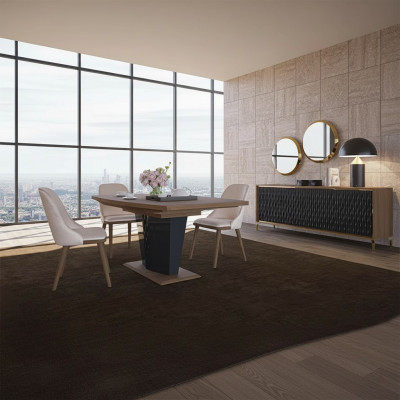Eettafel Eetkamerset 8-delig Eetgroep Modern Dressoir Set nieuw 4 stoelen