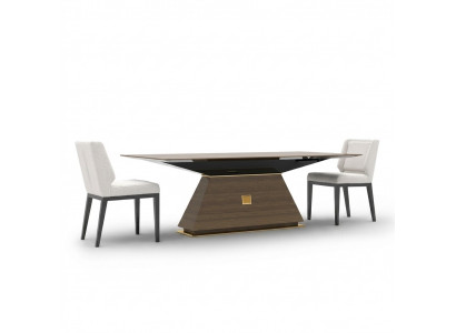 Luxe Groep Textiel Bekleding 4x Stoelen Houten Eettafel Eetkamer Ontwerp Set