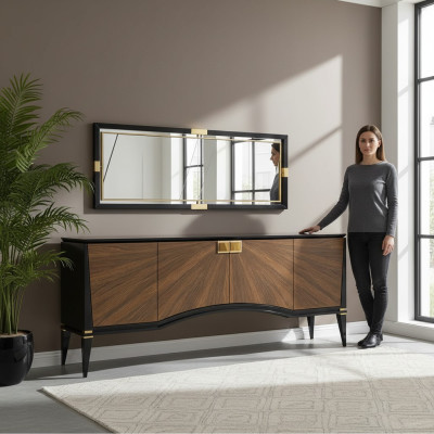 Luxe set eetkamer dressoir met spiegel ontwerp moderne meubels nieuw