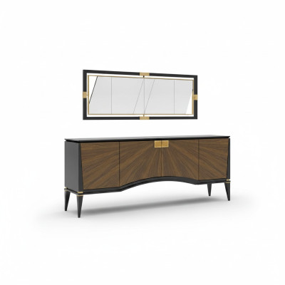 Luxe set eetkamer dressoir met spiegel ontwerp moderne meubels nieuw