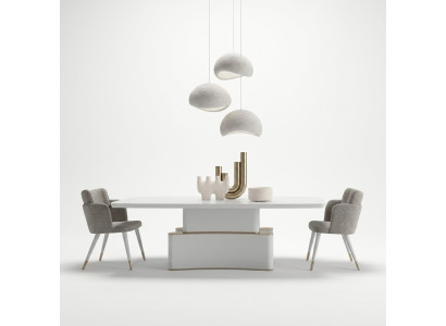 Ontwerp Eetkamer Compleet 7-delig Eettafel Modern Dressoir Houten Kast Nieuwe Vitrine