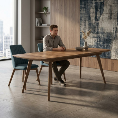 Eetkamer compleet 5-delige eettafel design 4x stoelen eetgroep luxe meubels