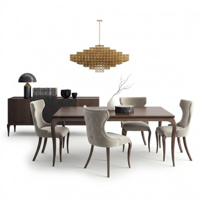 Luxe eetkamerset 6-delig Nieuwe eettafel 4x stoelen Inrichting dressoir