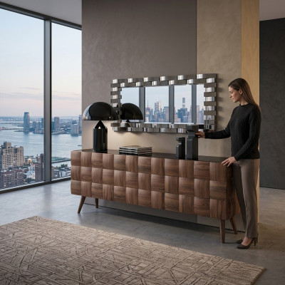 Luxe dressoir met spiegel eetkamer compleet ingericht design meubels