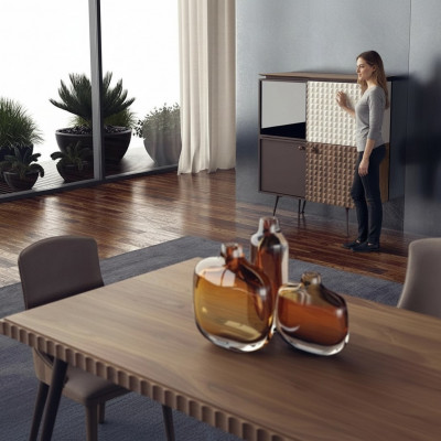 Eetkamer ontwerp dressoir luxe inrichting houten kast meubels nieuw