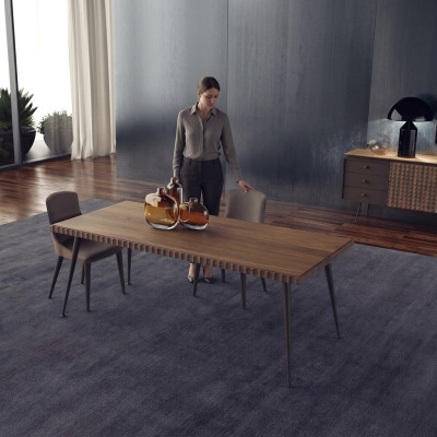 Luxe set van 3 delen tafel hout eettafel eetkamer compleet 4x stoelen meubels