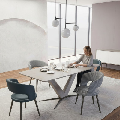Volledige eettafelset stoelen eetkamer inrichting design modern meubilair