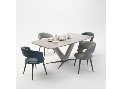 Volledige eettafelset stoelen eetkamer inrichting design modern meubilair
