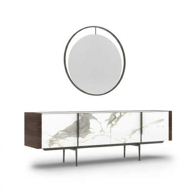 Luxe eetkamer modern dressoir met spiegeldesign inrichting nieuw