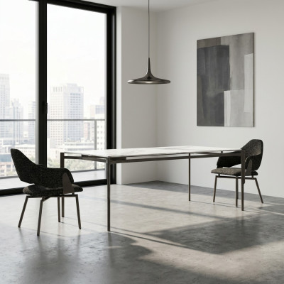 Moderne eetkamermeubels Eettafel 4x stoelen Luxe inrichting Tafel Nieuw