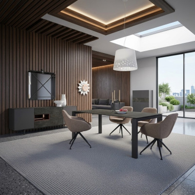 Eetgroep Eetkamerset 8-delig Eettafel 4x Stoelen Luxe Kast Design Interieur