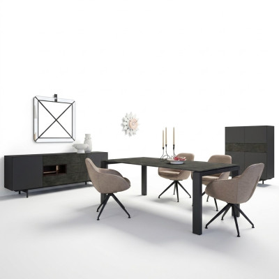 Eetgroep Eetkamerset 8-delig Eettafel 4x Stoelen Luxe Kast Design Interieur