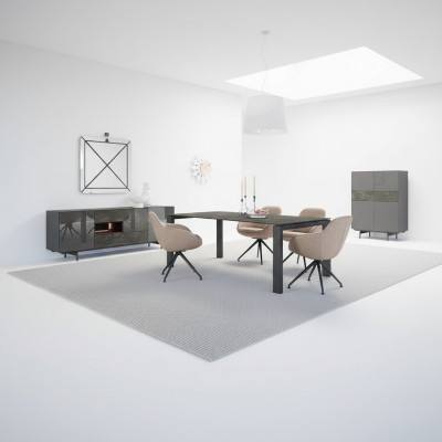 Luxe eetkamer set eettafel 4 stoelen modern design nieuw