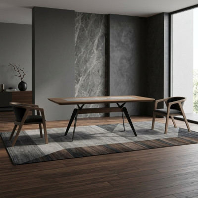 Luxe volledige eetkamer eettafel 4x stoelen inrichting modern design