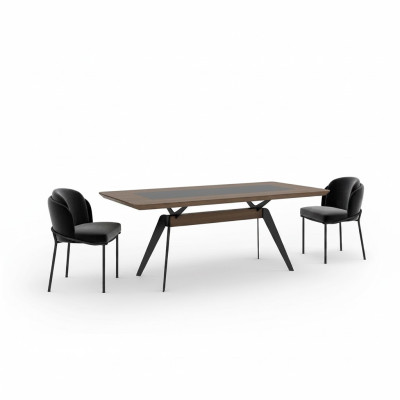 Luxe eetkamerset Eettafel 4 stoelen Stof Eethoek Set Nieuw