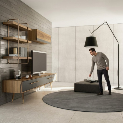Modern set TV-standaard ontwerp woonkamer woonkamer wandplank luxe wandkast